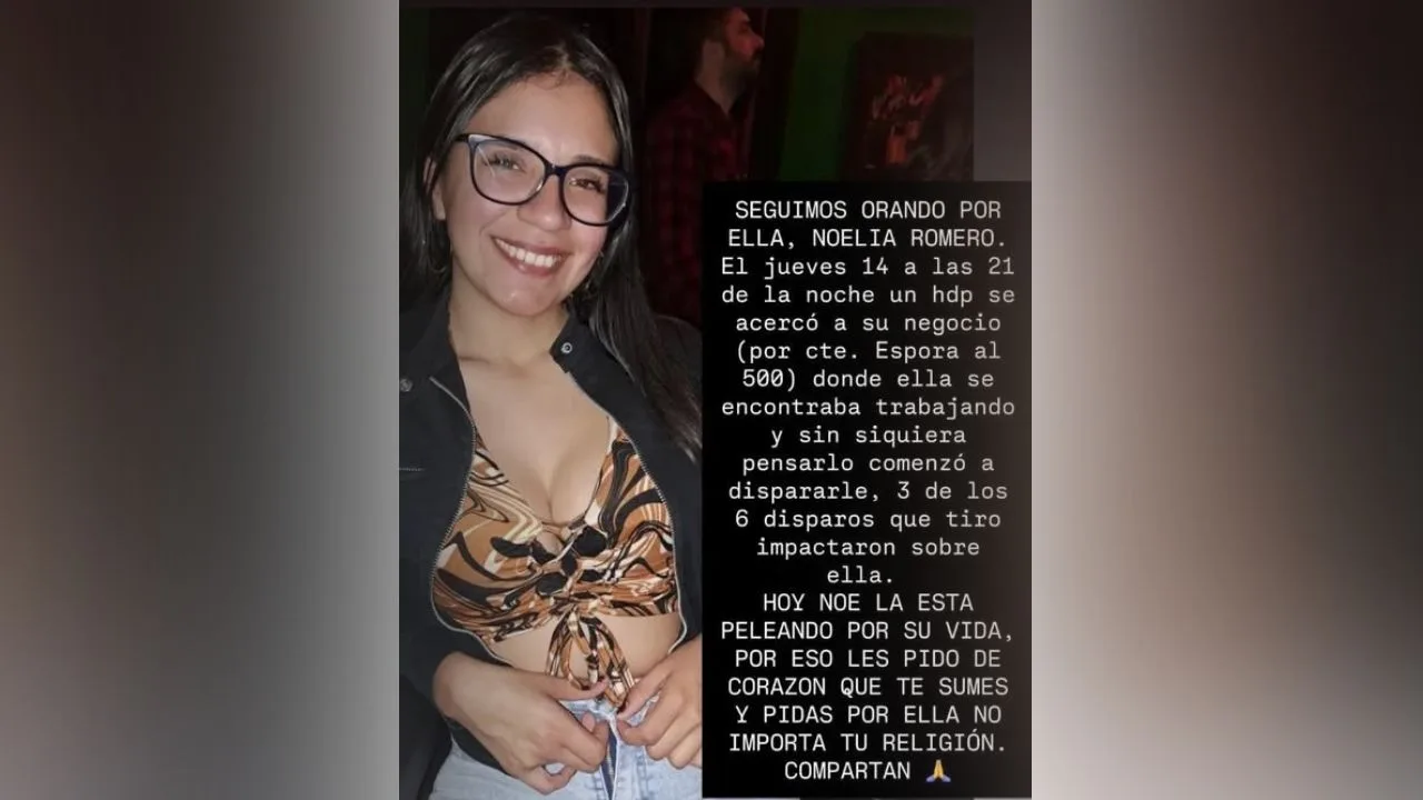 Noelia Romero pelea por su vida: cadena de oracion por la joven baleada en Villa Gobernador Galvez